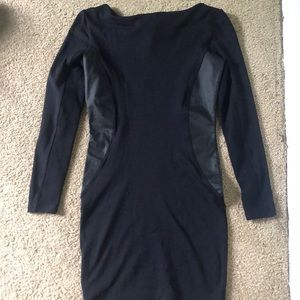 David Lerner Black Long Sleeve Tight Dress